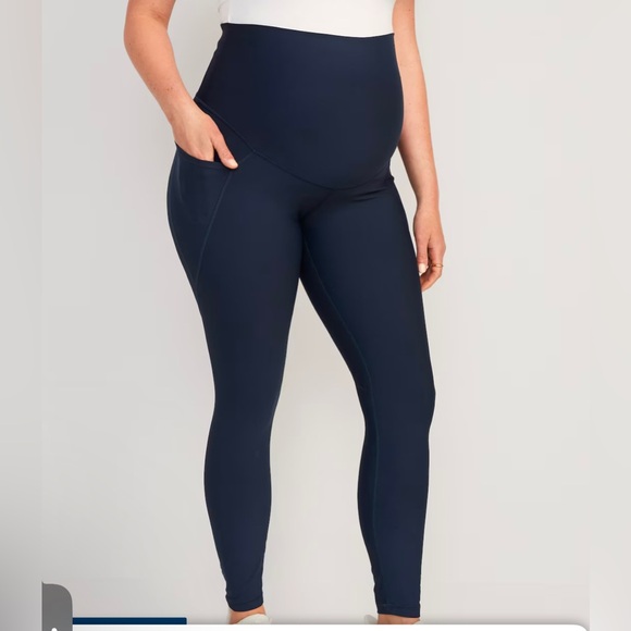 Old Navy Maternity Full-Panel PowerSoft Side Pocket 7/8 Length Legging Leopard S - Picture 8 of 8